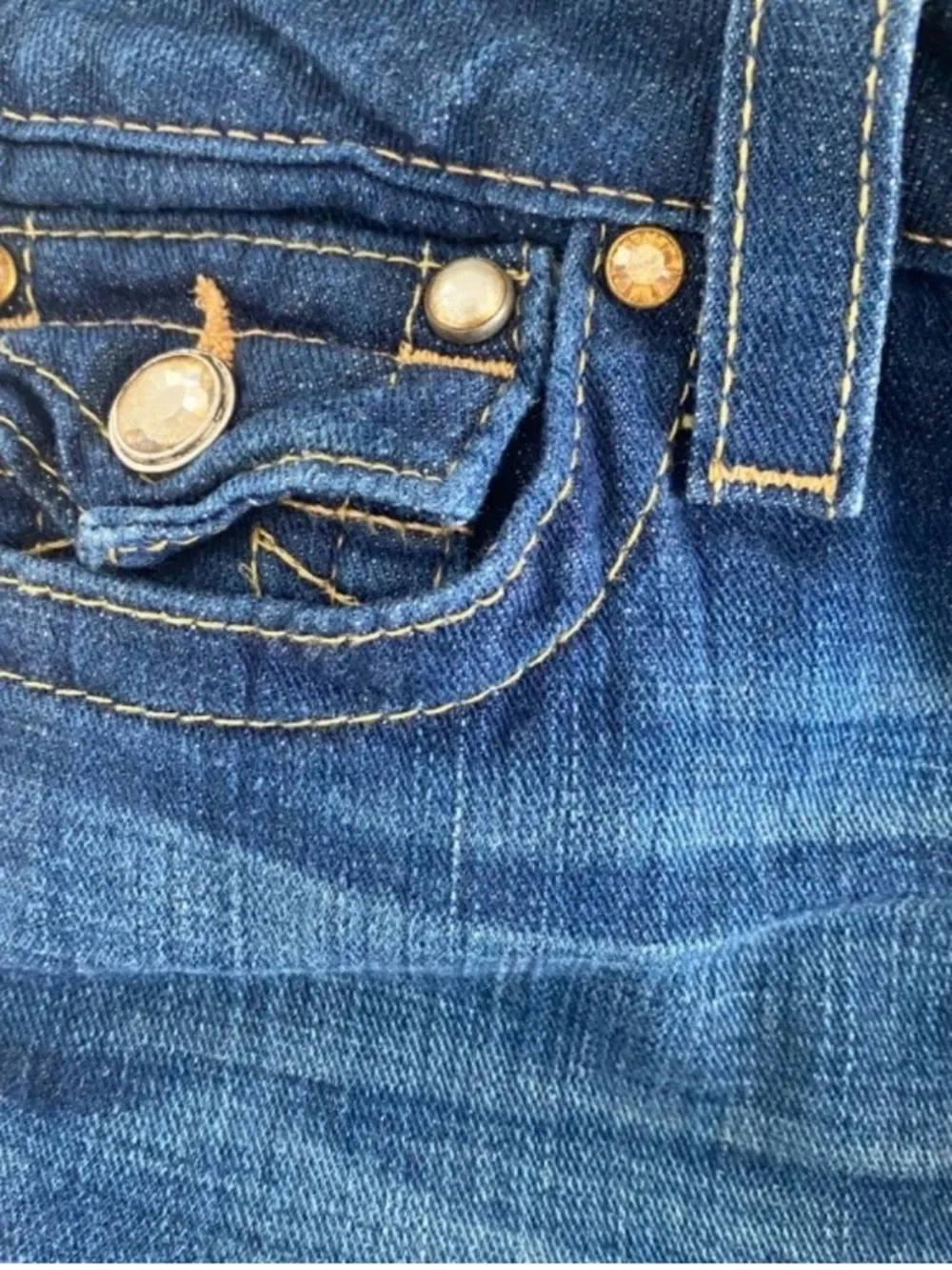 True Religion Dark Indigo Flare Jeans - Picture 10 of 10